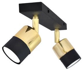 Faretto LED TUBSSON 2xGU10/4,8W/230V nero/oro