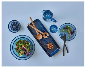 Vassoio vassoio di servizio in ceramica 14x38 cm Gastro Dark Blue/Black – Bitz