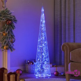 vidaXL Cono di Luce LED Decorativo Acrilico Blu 120 cm