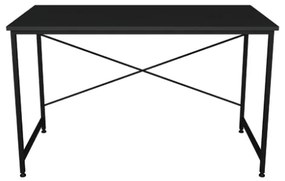 Scrivania Stile Industrial Ferro E Legno 120x60x73 Adam Antracite