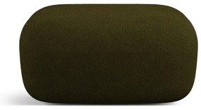 Pouf in tessuto bouclé verde Jenny - Micadoni Home