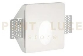Walky incasso in gesso bianco led smd 1 w 55 lm 3000 k 10x10cm