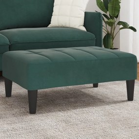 Poggiapiedi Verde Scuro 77x55x31 Cm İn Velluto /