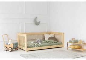 Letto per bambini in legno di pino in colore naturale 90x160 cm Mila CWW - Adeko