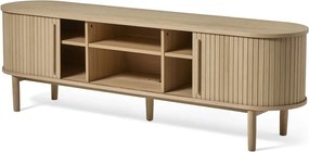 Mobile TV di colore naturale effetto rovere 180x56x40 cm Meta – Unique Furniture