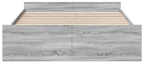 Giroletto cassetti grigio sonoma 140x200 cm legno multistrato