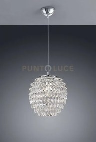 Petty sospensione gemme trasparenti d.35cm 1 luce attacco e27