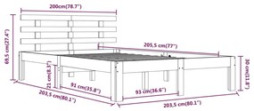 Giroletto Grigio in Legno Massello 200x200 cm