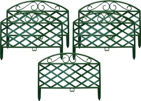 Set 5 Recinzioni Ornamentale per Giardino 46x35 cm in Plastica Rama...