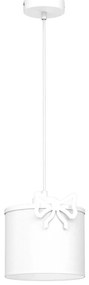 Lampadario a sospensione per bambini SWEET 1xE27/15W/230V bianco/bow