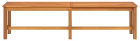 Panca da giardino 180x35x45 cm in legno massello di acacia