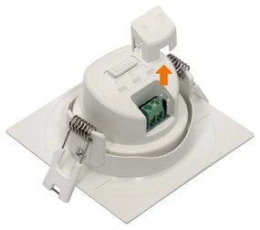 Faro Incasso Quadrato 7W CCT Ø70mm 38° Orient. Dimmerabile Colore Bianco Variabile CCT