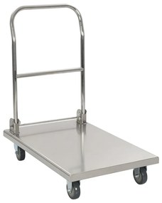 Carrello Di Trasporto Argento 82x53x86 Cm Acciaio Inossidabile /