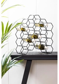Portabottiglie in metallo nero per 12 bottiglie Salbris - Light &amp; Living