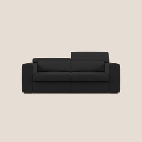Vegas divano con poggiatesta reclinabili in microfibra smacchiabile T11 nero