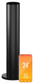 blumfeldt SmartFlow Tower - Stufa radiante a infrarossi| 700 W | Emissione di calore a 360° | Controllo con WiFi