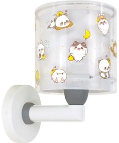 Dalber 41769E - Lampada da parete per bambini KAWAII FRIENDS 1xE27/15W/230V grigia