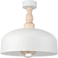 Lampada a Soffitto Rina, Bianco, Metallo, 30x30x28 cm, EPIKASA