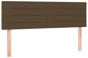 Testiere 2 pz marrone scuro 72x5x78/88 cm in tessuto