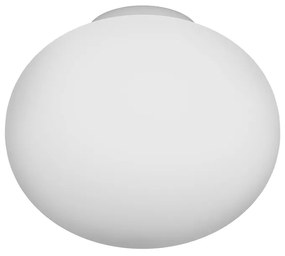 Plafoniera Contemporanea Soft Metallo Cromo Vetro Acidato Opaco 1 Luce E27 35Cm