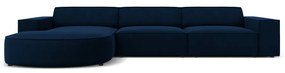 Divano angolare in velluto blu (angolo sinistro) Jodie - Micadoni Home