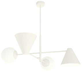 Plafoniera Moderna Industrial Njord 4 Luci Bianco