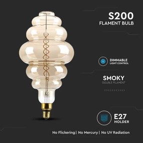 Lampadina LED dimmerabile FILAMENT S200 E27/8W/230V 1800K