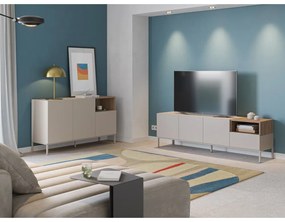 Cassettiera color crema 140x80 cm Cailin - Marckeric