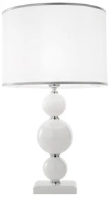 Lampada da tavolo 35x64 cm TEBE in vetro lavorato a mano Bianco