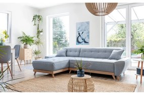 Divano letto azzurro ad angolo variabile Dazzling Daisy - Miuform