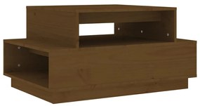 Tavolino da salotto miele 80x55x40,5 cm legno massello di pino