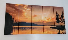 Quadri 5 pezzi – Riflesso del lago di montagna