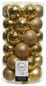 Palle di Natale Decoris 37 Pezzi Oro Dorato Ø 6 cm