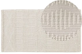 Tappeto lana beige chiaro 80 x 150 cm LAPSEKI Beliani