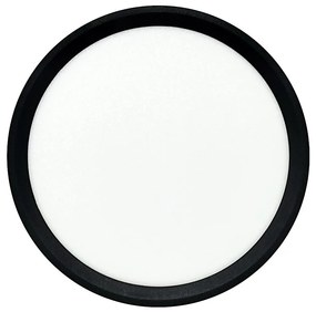 Plafoniera LED/18W/230V 3000/4000/6500K Ø 23 cm nera