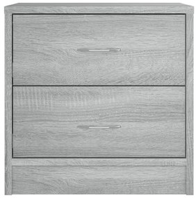 Comodino grigio sonoma 40x30x40 cm in legno multistrato