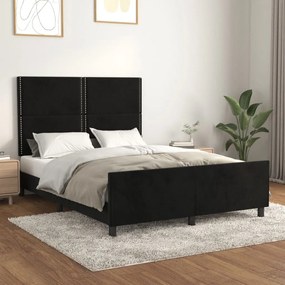 Giroletto Senza Materasso Nero 140x190 Cm İn Velluto /