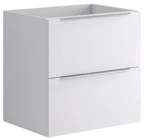 Mobile da bagno sotto lavabo Brera laccato opaco bianco laccato opaco L 59.5 x H 60 x P 45.5 cm 2 cassetti, lavabo non incluso