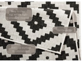 Tappeto da esterno nero e crema , 200 x 290 cm Malta - NORTHRUGS