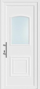 Portoncino d'ingresso in pvc 30005 L 86 x H 212 cm bianco apertura destra