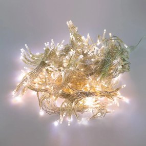 Tenda Natalizia LED 2x2m Cavo TRASPARETE IP44 DUAL WHITE Colore Double Color