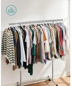 Appendiabiti mobile a piantana LINEA, argento