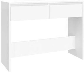 Tavolo consolle bianco 100x35x76,5 cm in truciolato