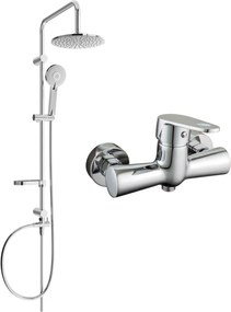 Mexen Carl set doccia esterno con soffione e rubinetto doccia Kama, cromato - 72540240-00