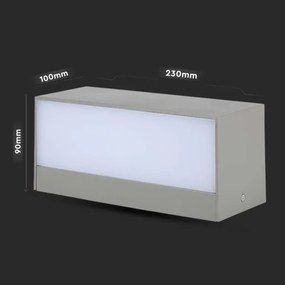 LED Applique da esterno LED/12W/230V 3000K IP65