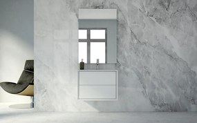 Mobile sottolavabo e lavabo Bellagio bianco L 70 x H 48 x P 46 cm 1 vasca