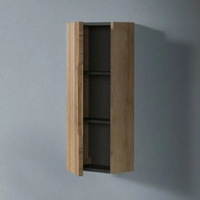 Pensile bagno sospeso H 75 cm rovere cannettato reversibile Rigo