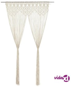 vidaXL Tenda Macramè 140x240 cm in Cotone