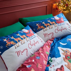 Set copripiumino e federa per letto singolo 135x200 cm Santa's Workshop – Catherine Lansfield