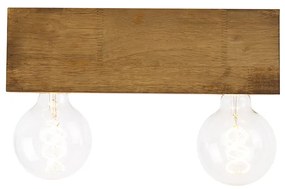 Faretto da soffitto rustico in legno vintage a 2 luci - Bloc